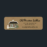 Primitive Christmas House Editable Return Address<br><div class="desc">Primitive Christmas House Editable Return Address Label You can easily personalize your g label by using "personalize template". If you would like to customize the label further such as changing the font or font colour (be sure to change it on any coordinating products you are purchasing for a uniform look)...</div>