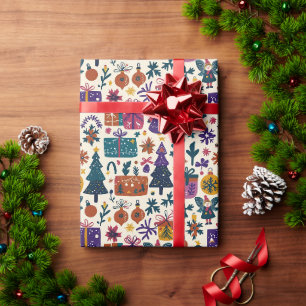 Primitive Christmas Wrapping Paper