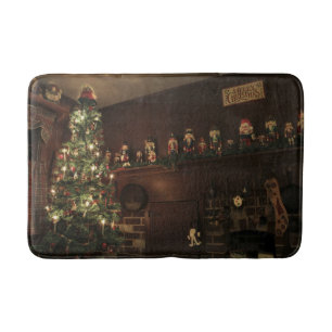 Primitive Colonial Country Christmas Holiday Bath Mat