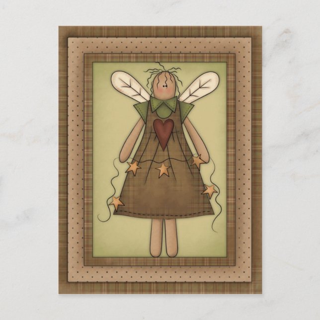 Primitive Country Angel avec carte postale Prim St (Devant)