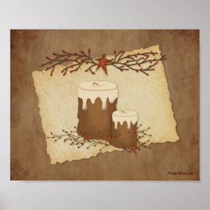 Primitive Country Candles Poster