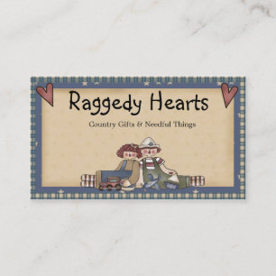 Primitive Country Dolls Address Label Business Card