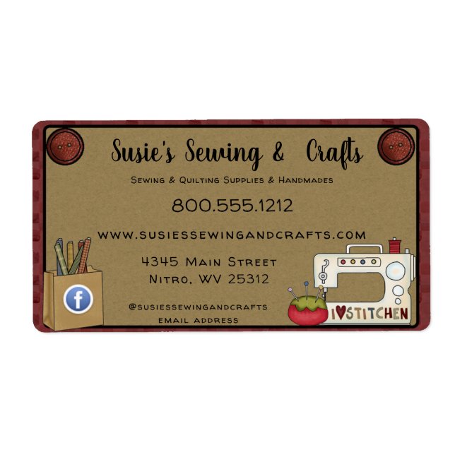 Primitive Country Sewing Crafts Rustic Business (Front)
