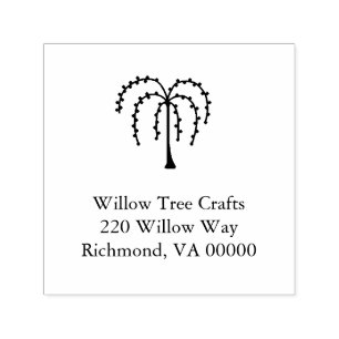 Primitive Country Willow Tree  Self-inking Stamp