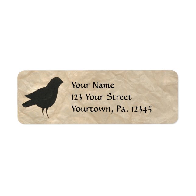 Primitive Crow Address Label (Front)