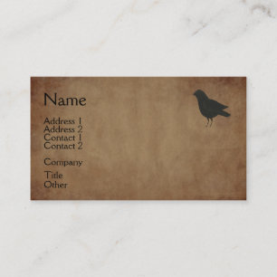 Primitive Crow Business Card