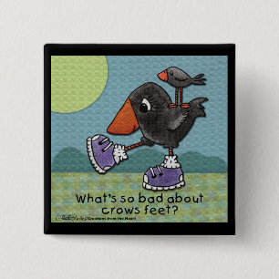Primitive Crows- Crows Feet 2 Inch Square Button