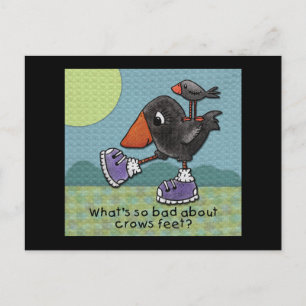 Primitive Crows- Crows Feet Postcard