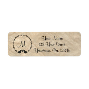Primitive Crows Custom Initial Address Label