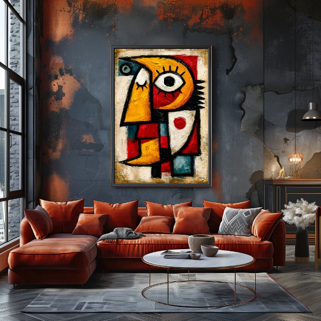 Primitive Cubist Dreamer Bold Abstract Geometric Poster (Creator Uploaded)