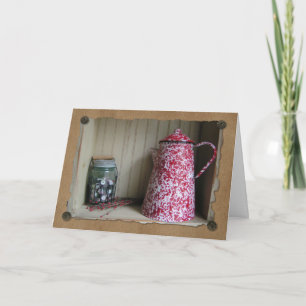 Primitive Cupboard Birthday Card