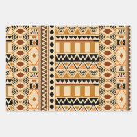 Primitive Ethnic Tribal Pattern in Earth Colours 
