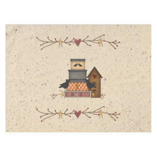 Primitive Faith Family Friends 52 X 70 Tablecloth