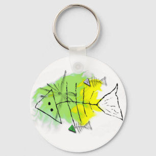 Primitive Fish Keychain