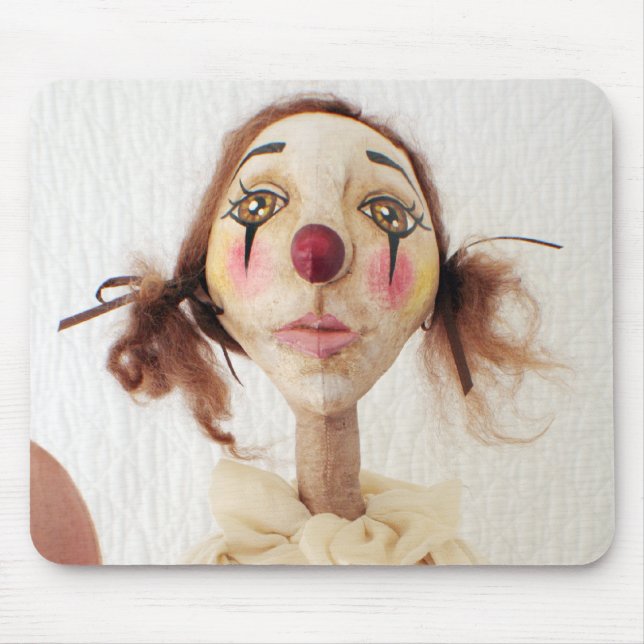 Primitive Folk Art Clown Mouse Pad (Front)
