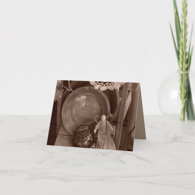 Primitive Gathering Blank Note Card and Envelope (Front)