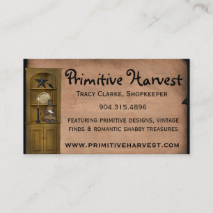 Primitive Harvest Custom Business Card