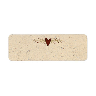 Primitive Heart Small Product Label
