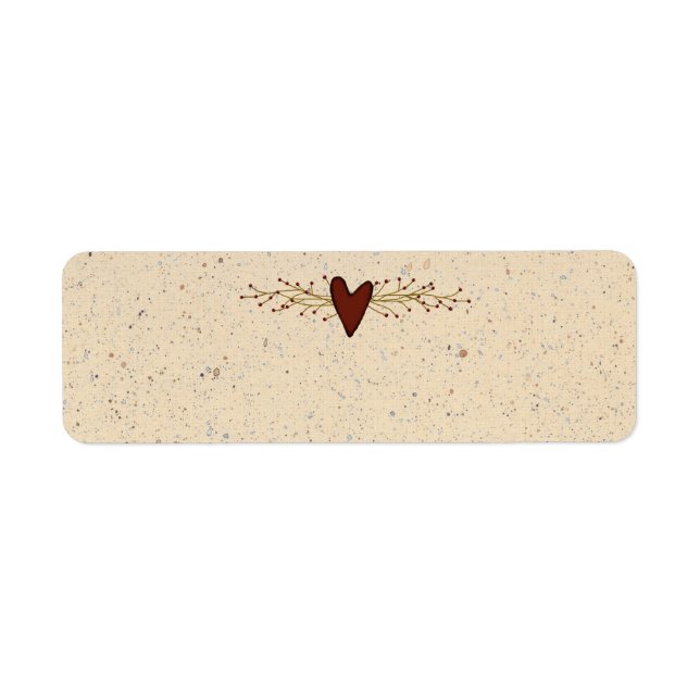 Primitive Heart Small Product Label (Front)