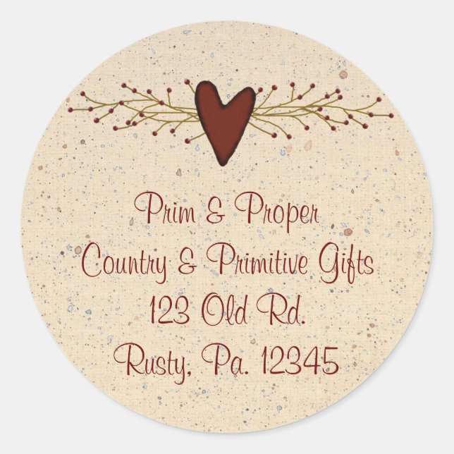 Primitive Heart Sticker (Front)