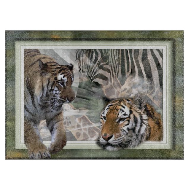 Primitive Jungle Print Cutting Board (Front)