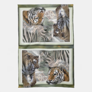 Primitive Jungle Print Kitchen Towel