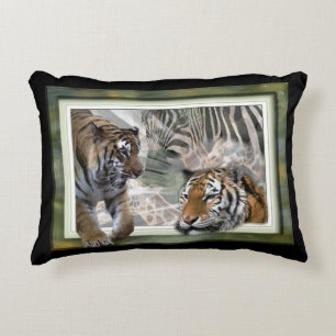 Primitive Jungle Wildlife  Accent Pillow