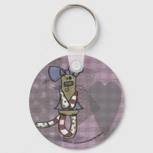 Primitive Kitty Keychain