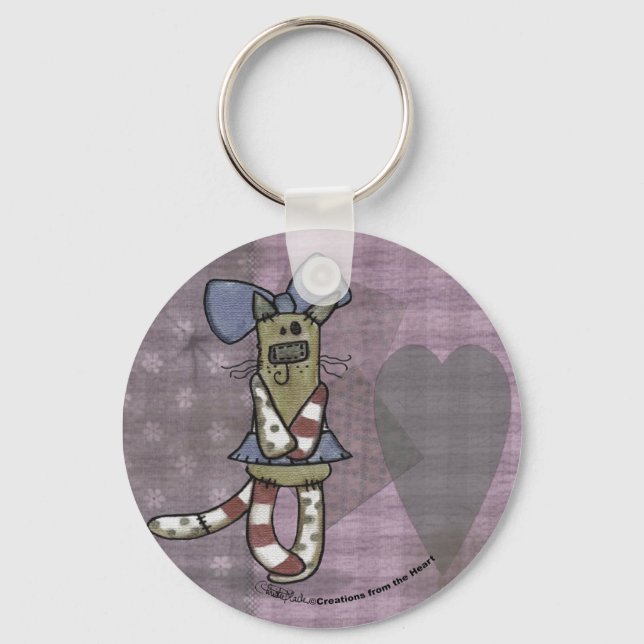 Primitive Kitty Keychain (Front)