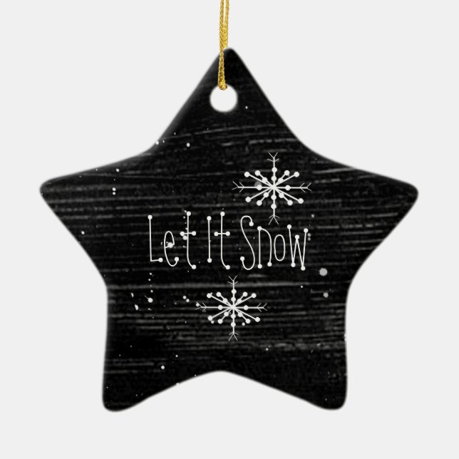 Primitive Let It Snow Ornament (Front)