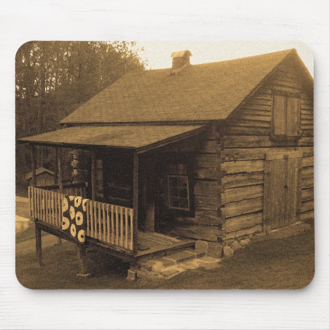 Primitive Log Cabin Mouse Pad (Front)