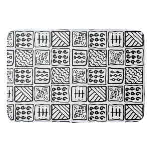 Primitive Pattern  Bath Mat