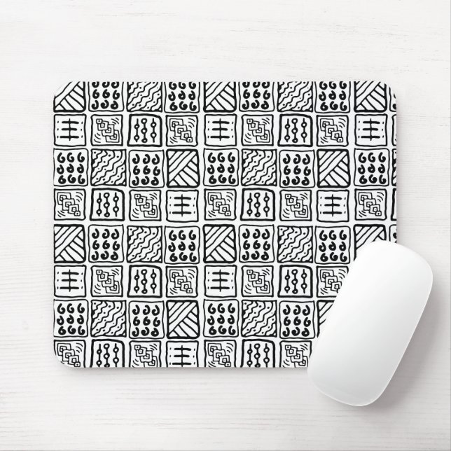 Primitive Pattern  Mouse Pad (With Mouse)