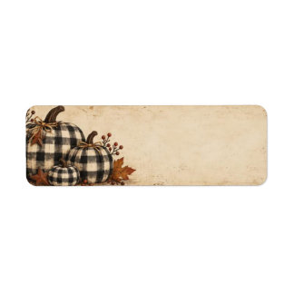 Primitive Plaid Pumpkin