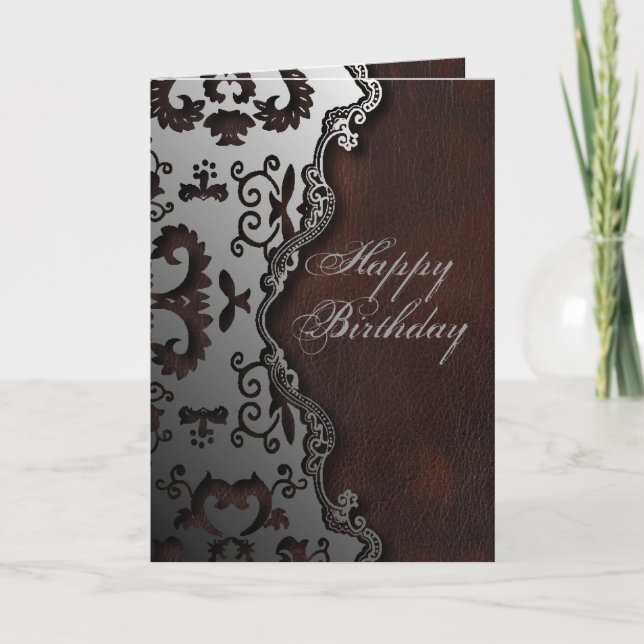 primitive rustic Western Country paisley pattern Card (Front)