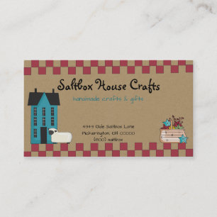 Primitive Saltbox House Business Card
