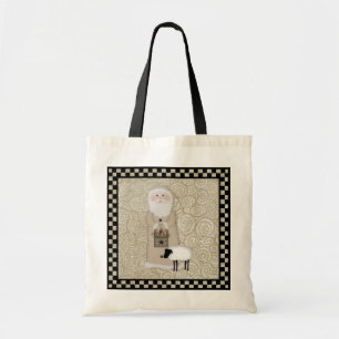 Primitive Santa Tote Bag
