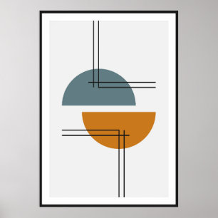 Primitive semicircles wall art