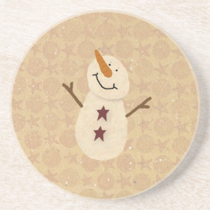 Primitive Snowman Coaster