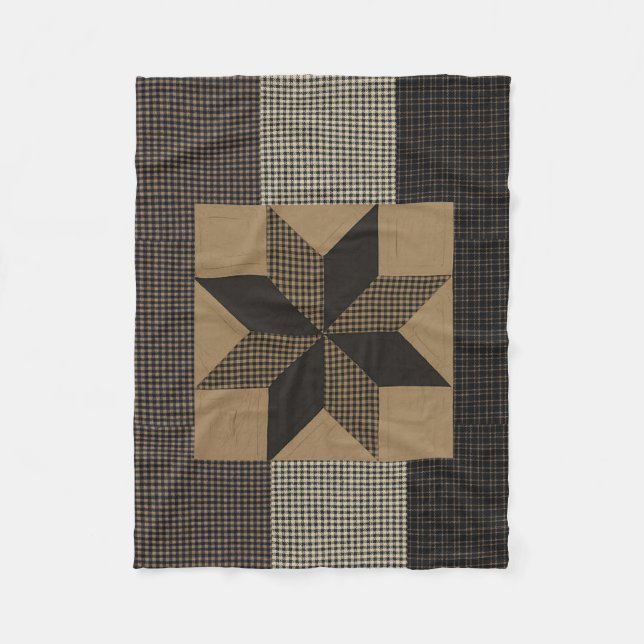 "Primitive Style" Fleece Blanket (Front)