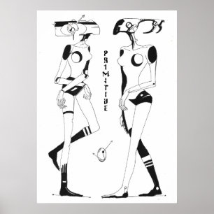 Primitive techno girls poster
