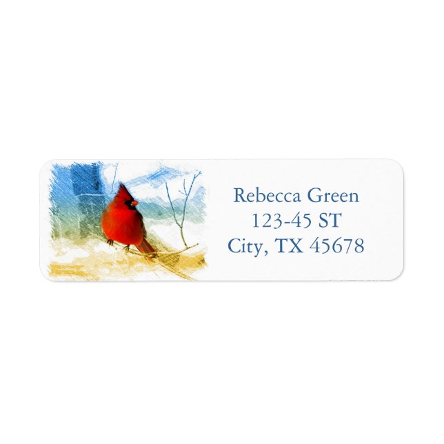 Primitive western country christmas red cardinal (Front)