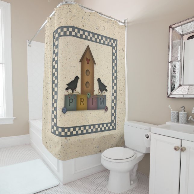 Primitives Shower Curtain (In Situ)