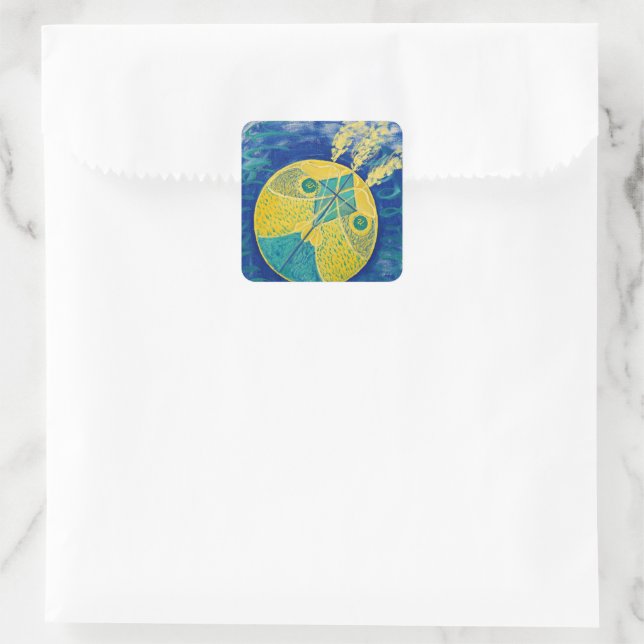 Primordial Chaos, 1906-1907 by Hilma af Klint Square Sticker (Bag)
