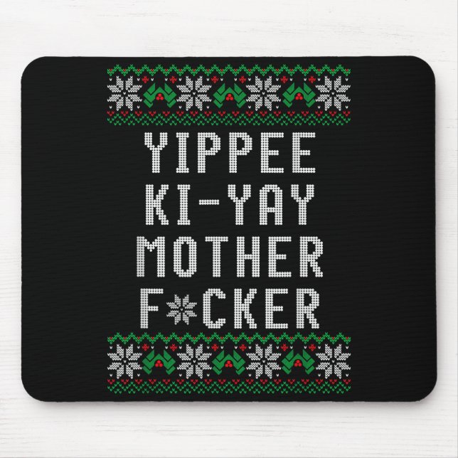 Primotees Uni-adults Black Christmas - Small - Lon Mouse Pad (Front)