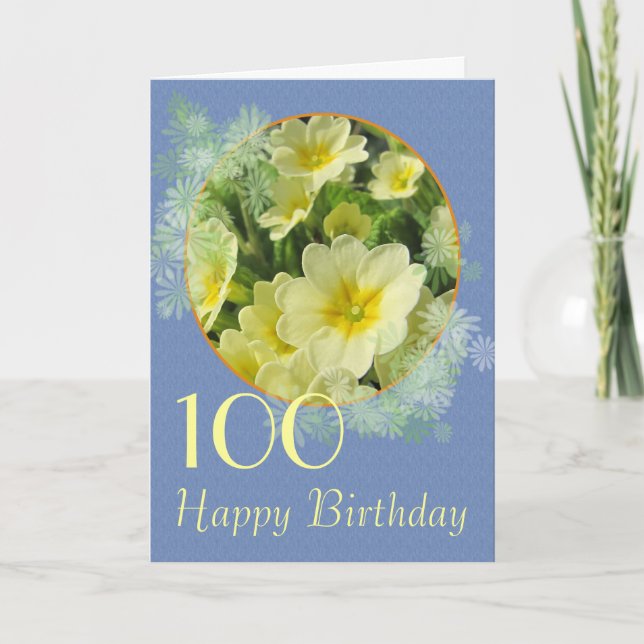 Primrose Birthday card you can customize (Front)