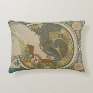 Primrose by Alphonse Mucha (1899) Accent Pillow