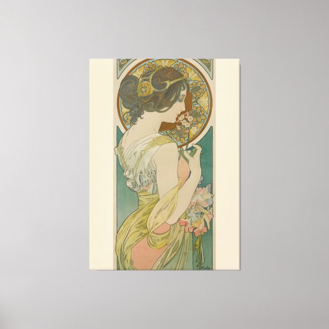 Primrose by Alphonse Mucha (1899) Canvas Print (Front)