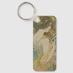 Primrose by Alphonse Mucha (1899) Keychain