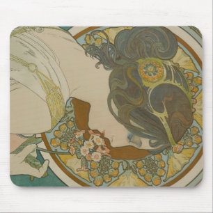 Primrose by Alphonse Mucha (1899) Mouse Pad